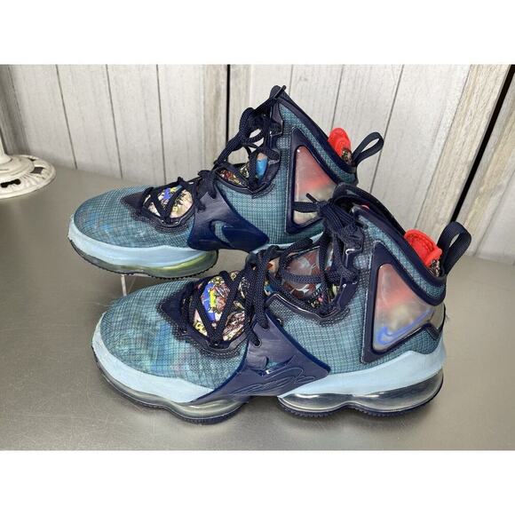 Nike LeBron 19 Athletic Shoes ‘Fast Food - Dutch Blue’ Size 9